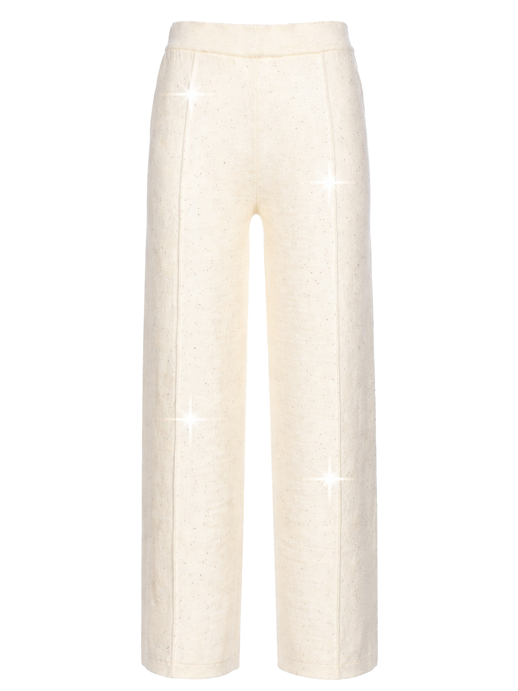 PANTALONE DETTAGLIO STRASS,3 TG,45%VI 35%PL 20%PA,MADE IN PRC        - IVORY